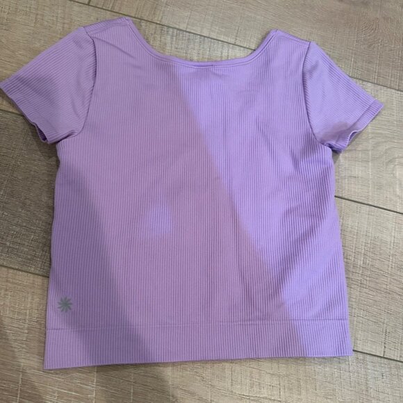 ATHLETA GIRLS LARGE 12 ATHLETIC TOP SHIRT PURPLE - Picture 7 of 7